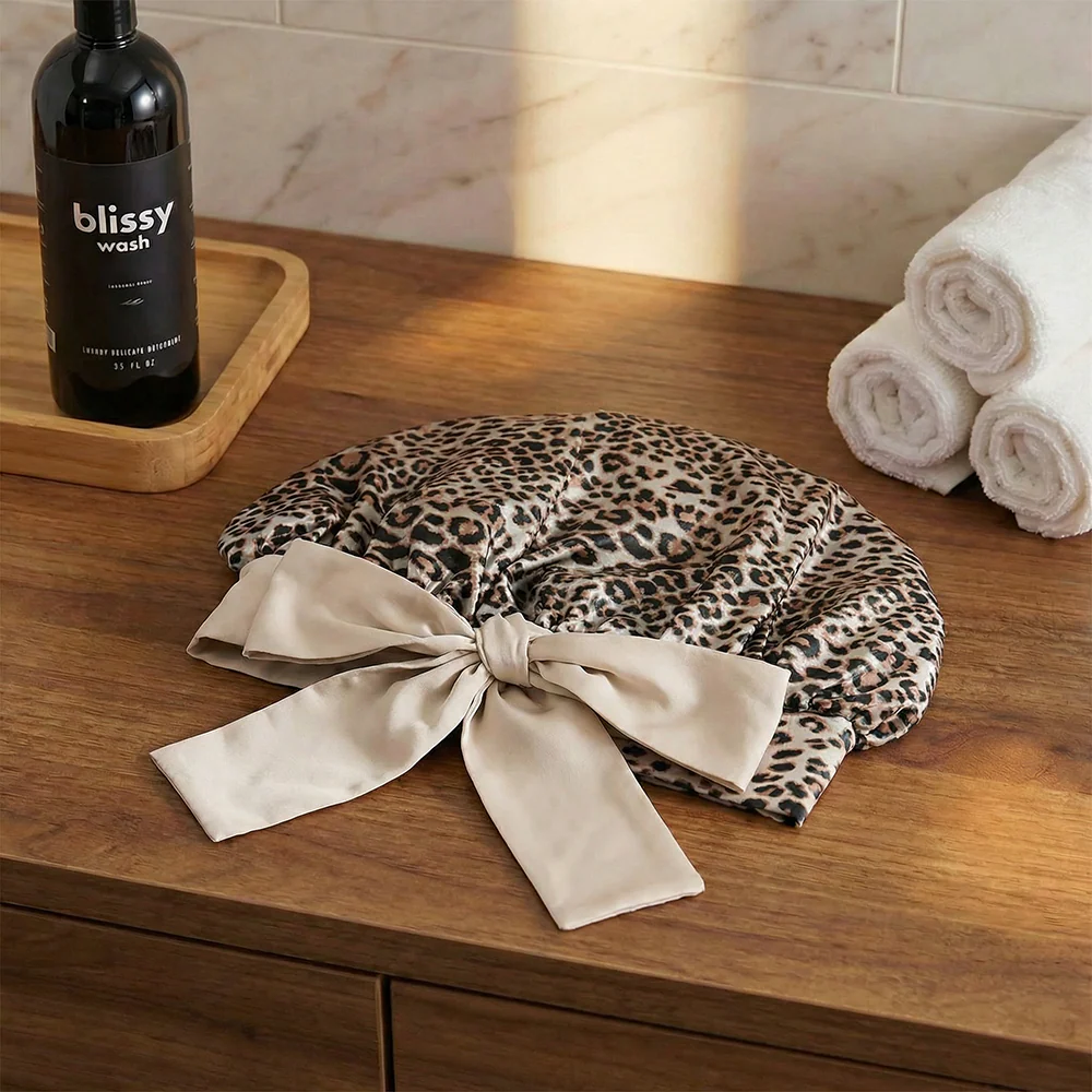 Blissy Bow Bonnet - Leopard - Image 9