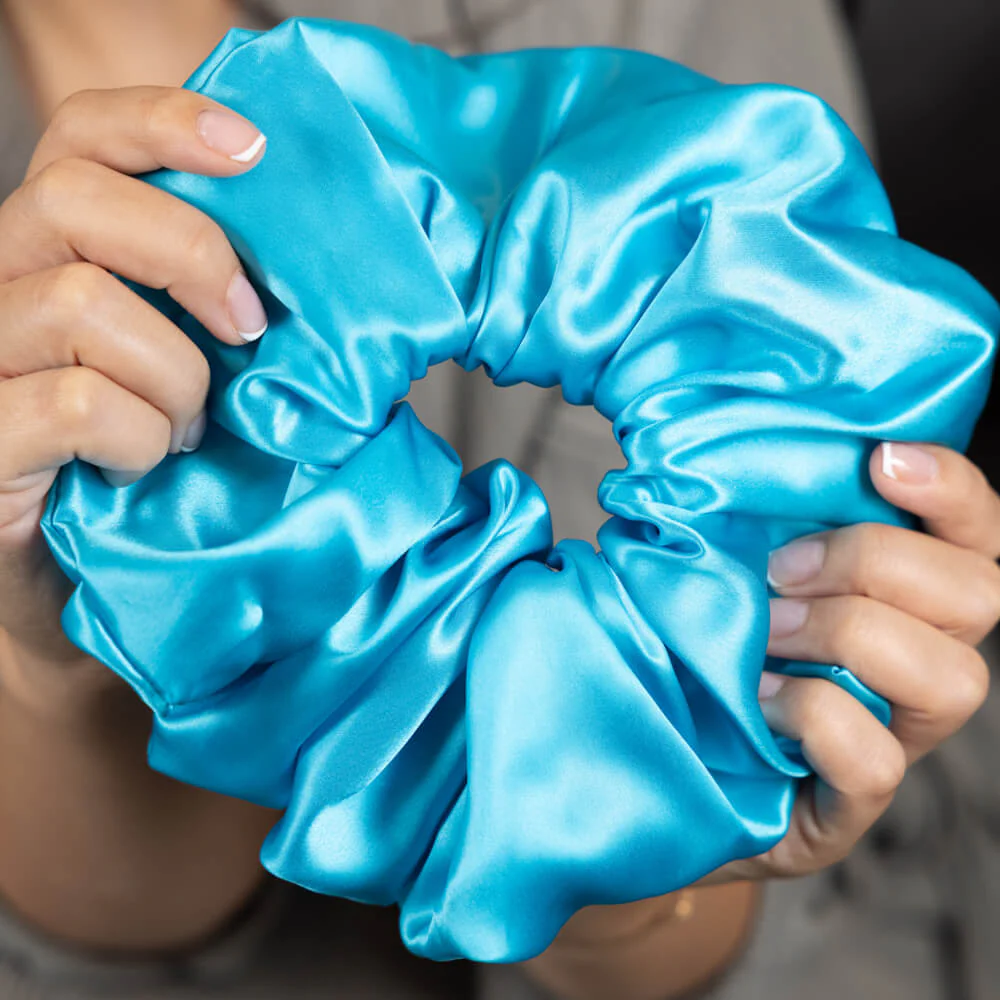 Blissy Oversized Scrunchie - Bahama Blue - Image 7