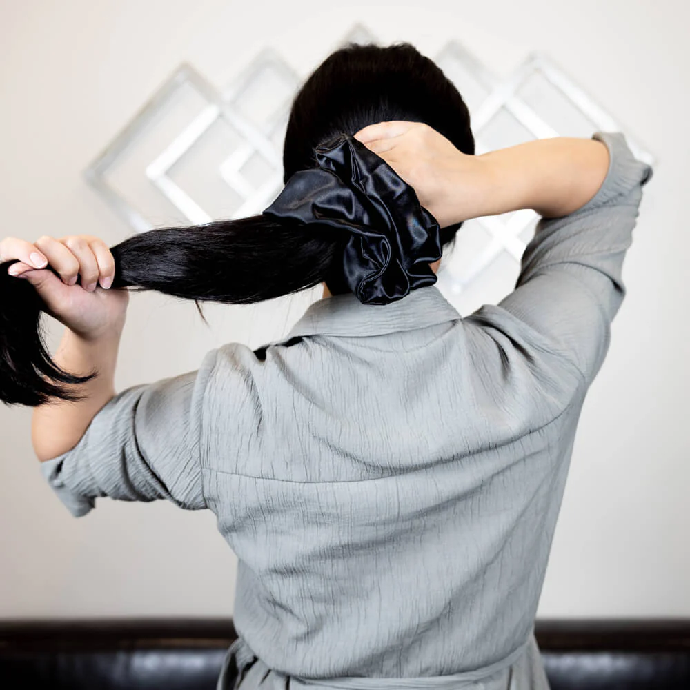 Blissy Oversized Scrunchie - Black - Image 5