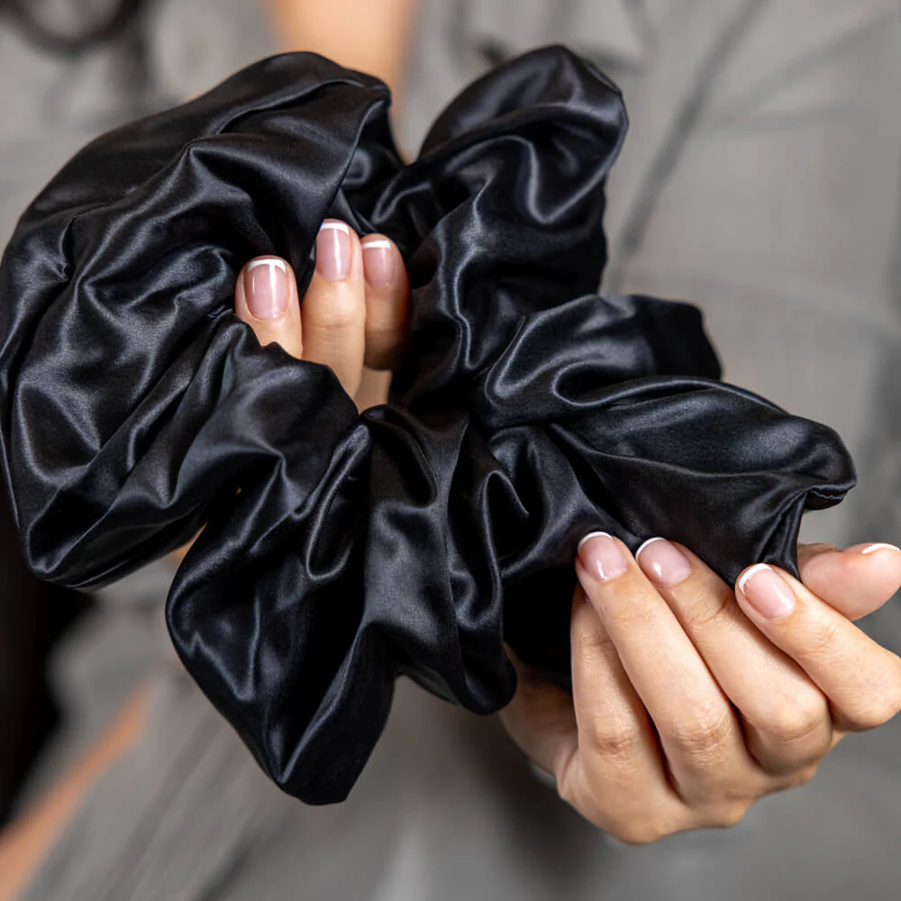 Blissy Oversized Scrunchie - Black - Image 7