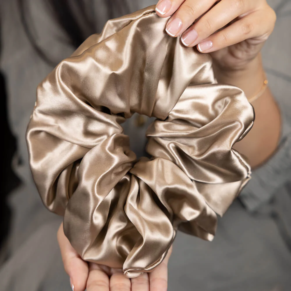 Blissy Oversized Scrunchie - Taupe - Image 8