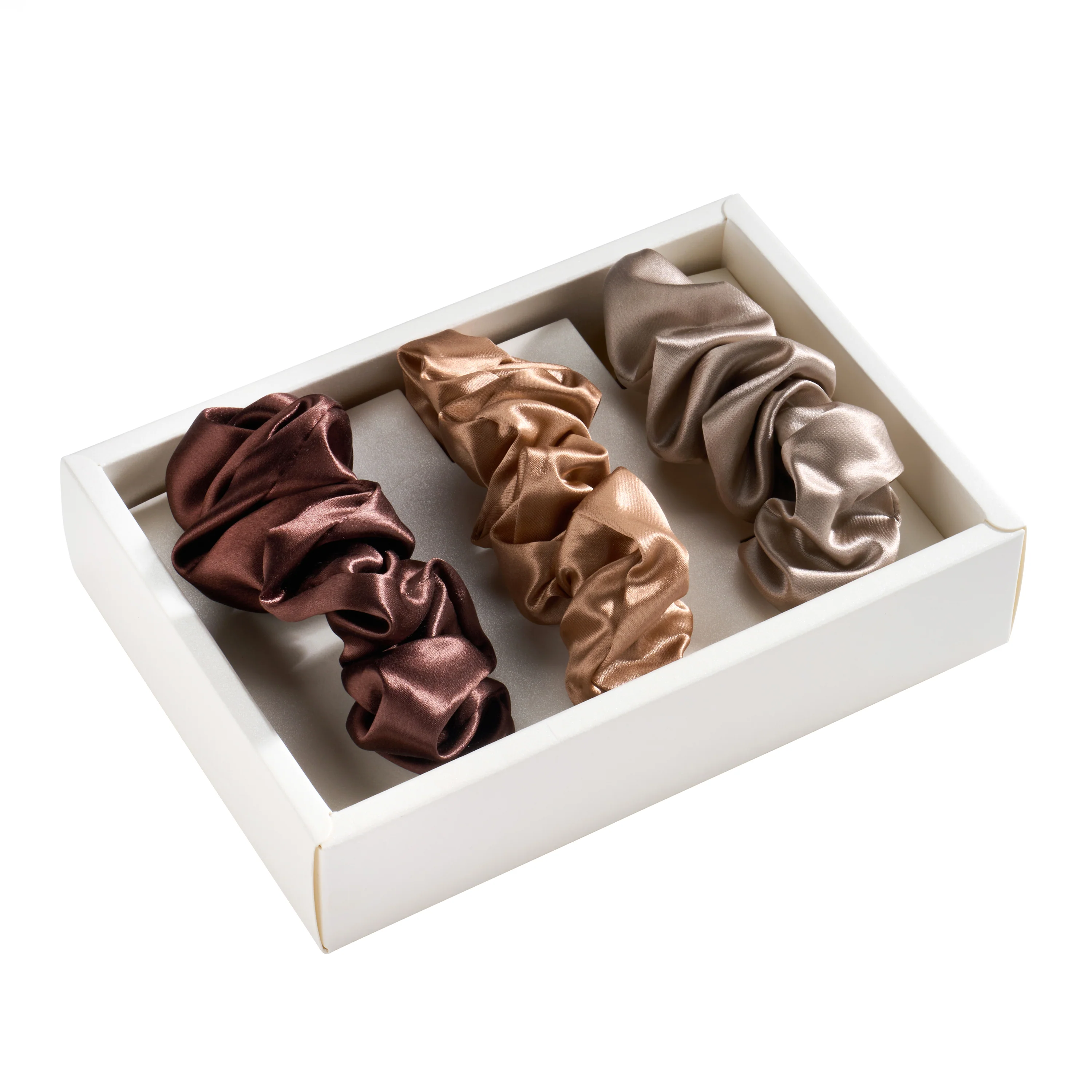 Blissy Scrunchies - Taupe, Cinnamon, Brown - Image 5