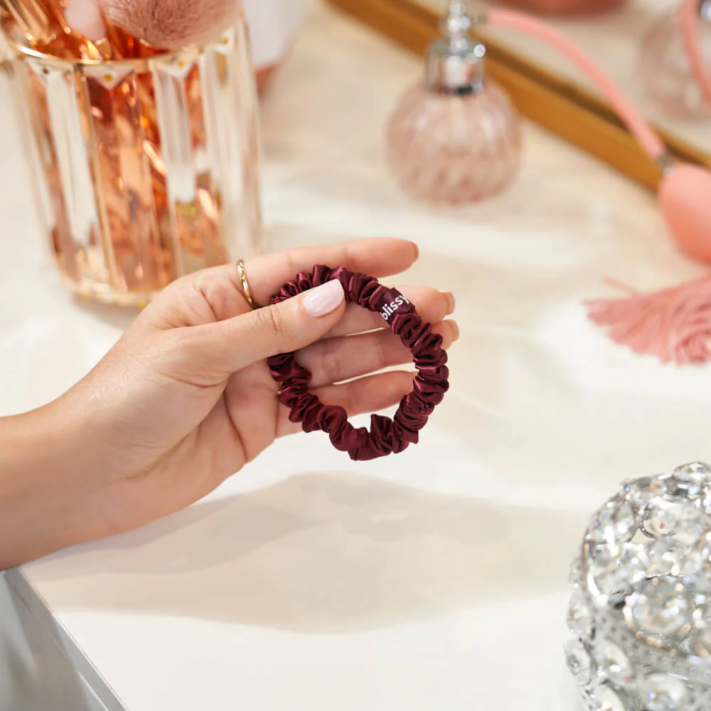 Blissy Skinny Scrunchies - Burgundy - Image 8