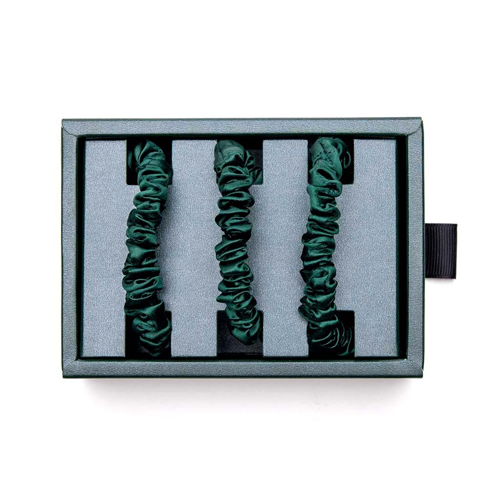 Blissy Skinny Scrunchies - Emerald - Image 4