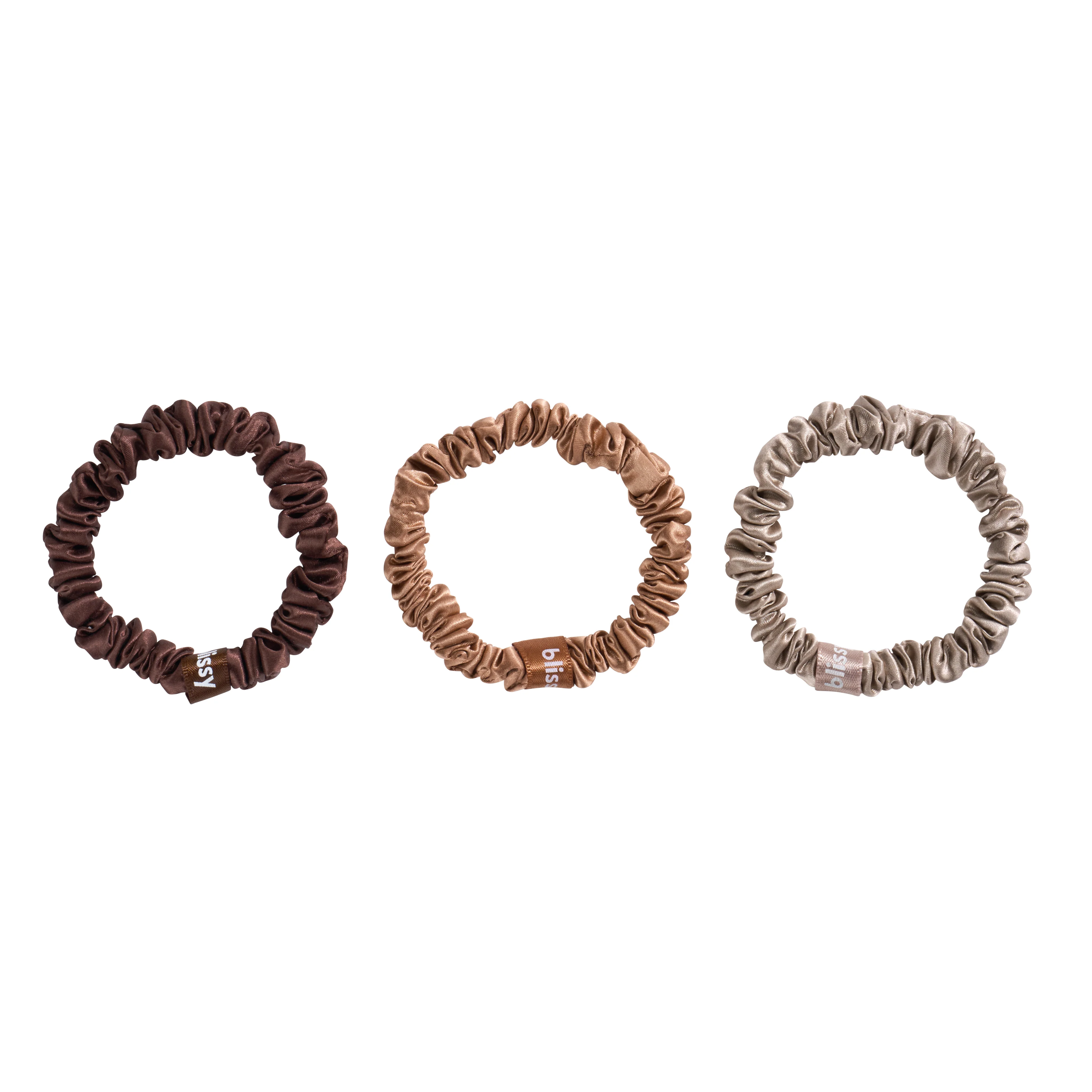 Blissy Skinny Scrunchies - Taupe, Cinnamon, Brown - Image 5