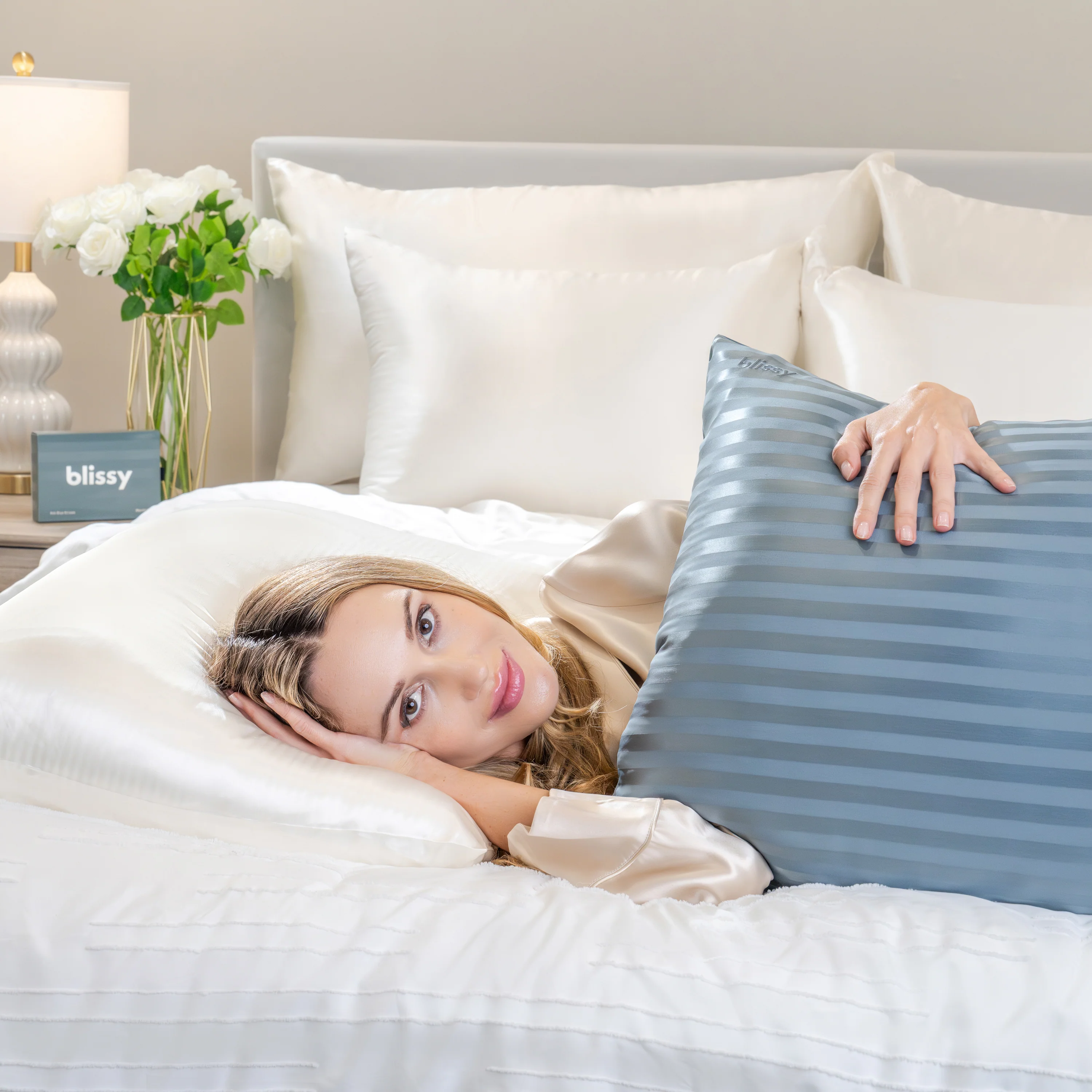 Pillowcase - Ash Blue Striped - Standard - Image 8