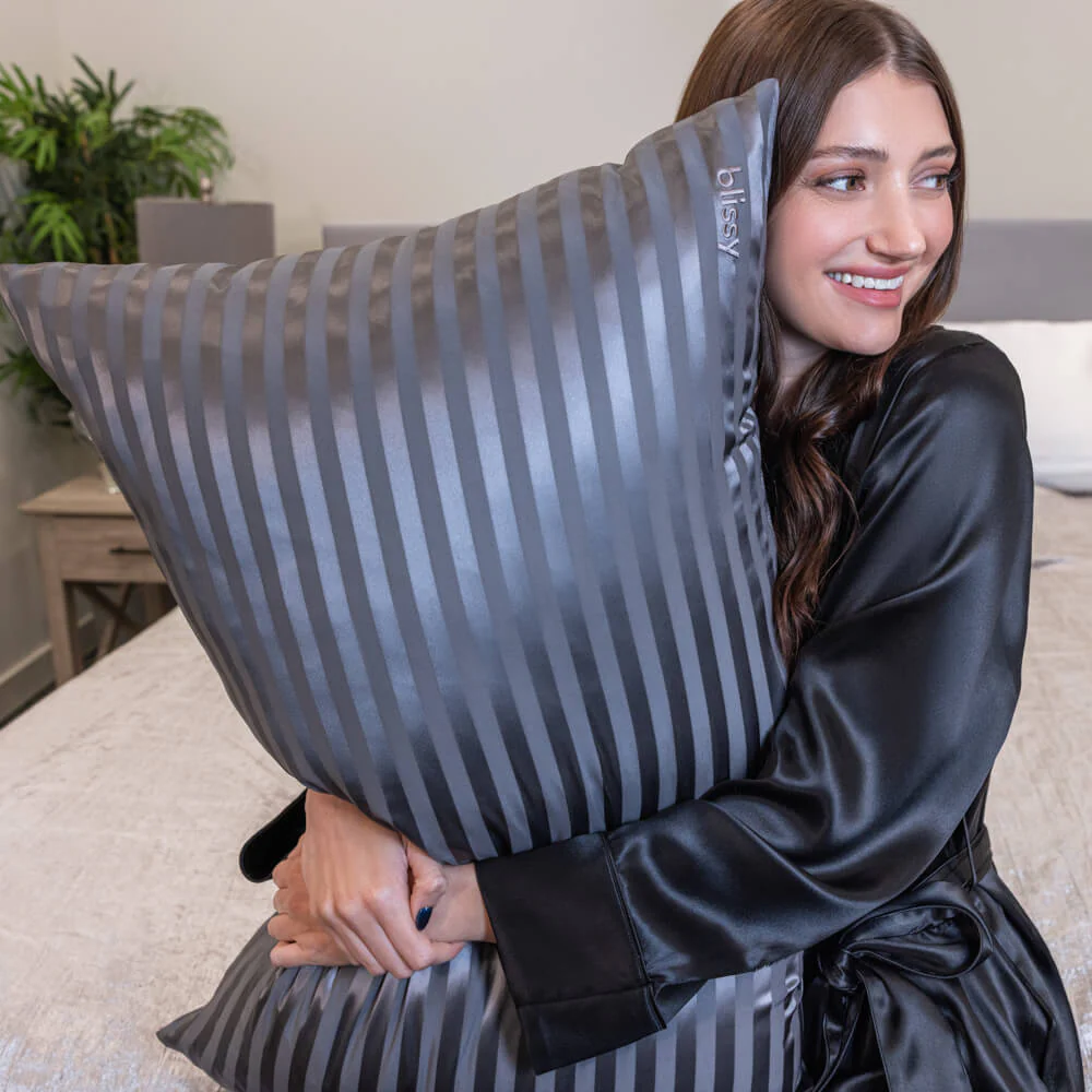 Pillowcase - Grey Striped - King - Image 3