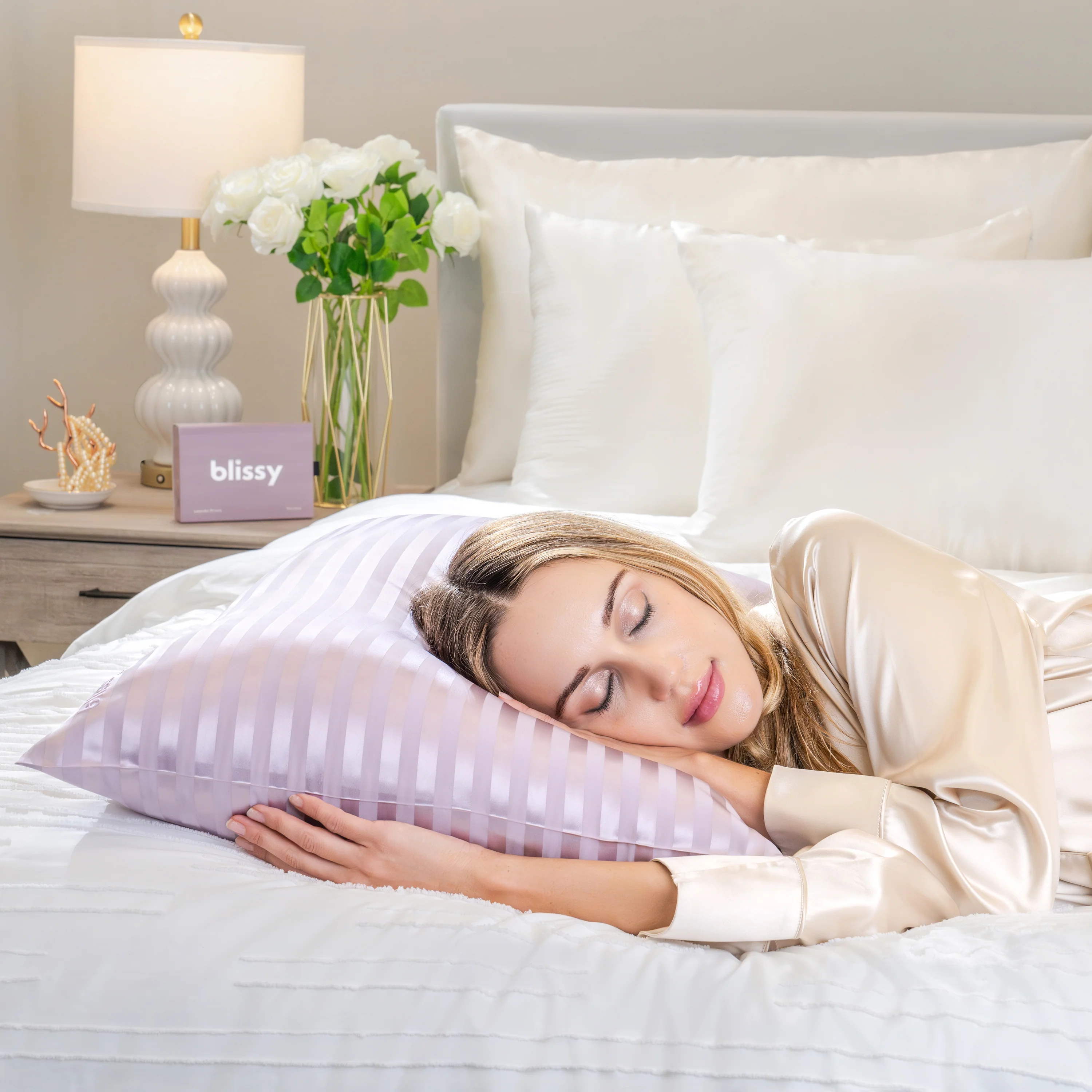 Pillowcase - Lavender Striped - King - Image 8