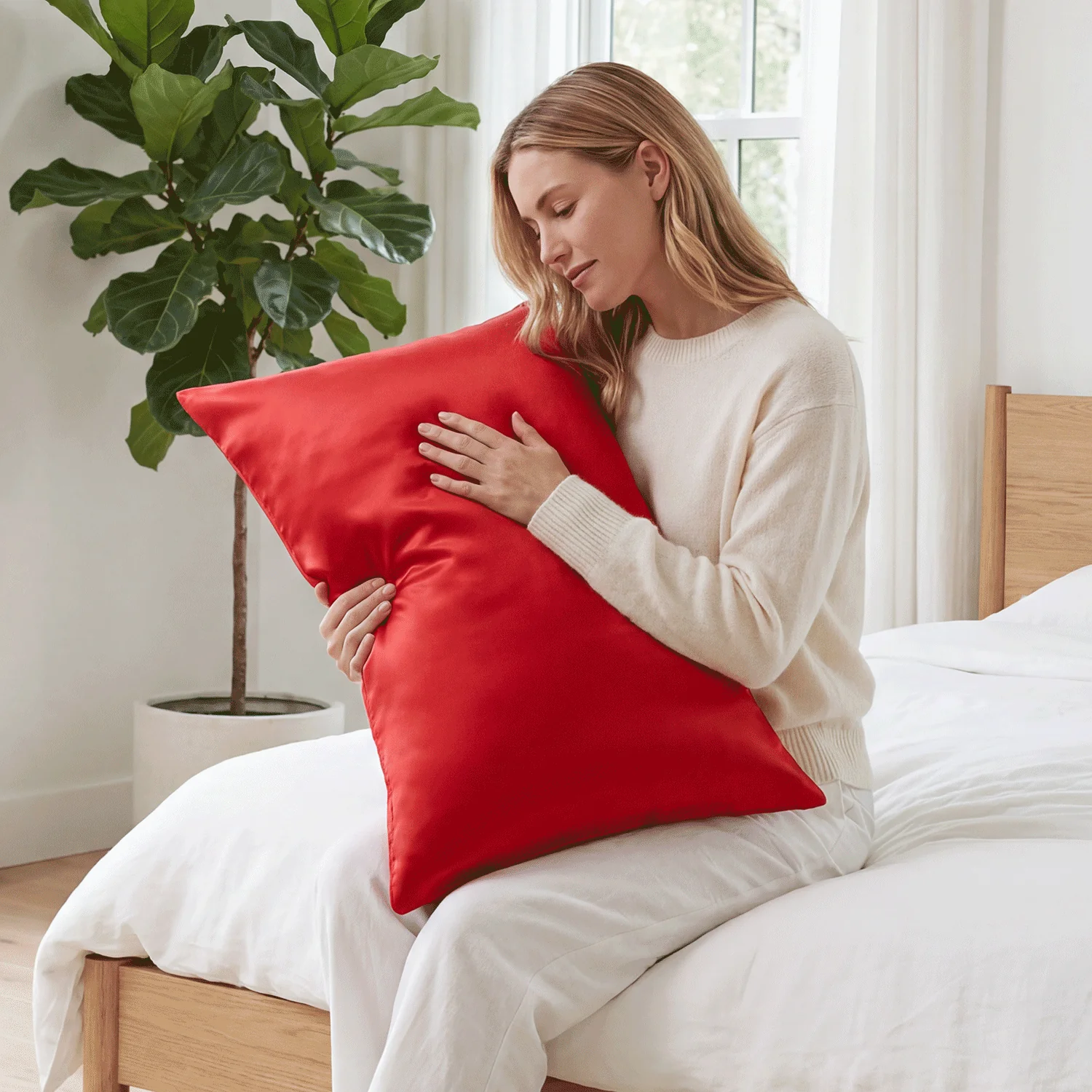 Pillowcase - Red - King - Image 9