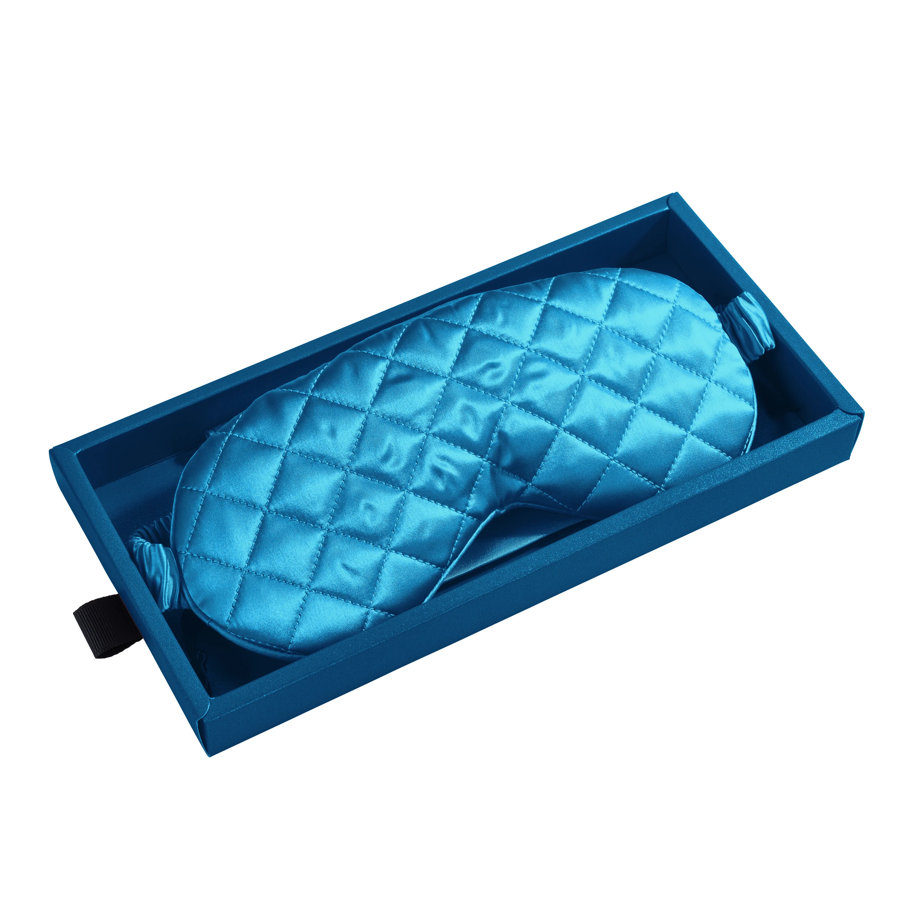 Sleep Mask - Aqua - Diamond Quilted - Image 5