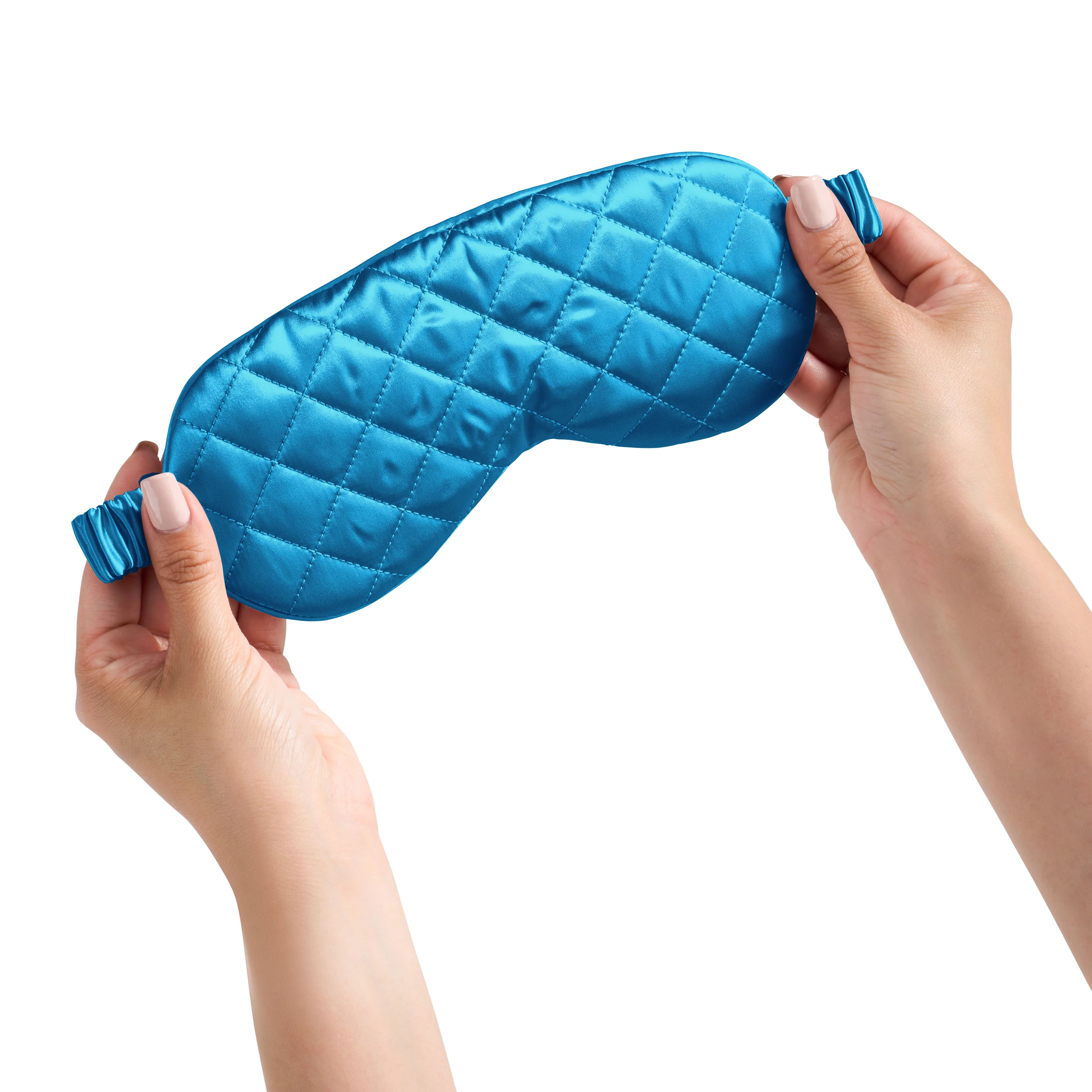 Sleep Mask - Aqua - Diamond Quilted - Image 7