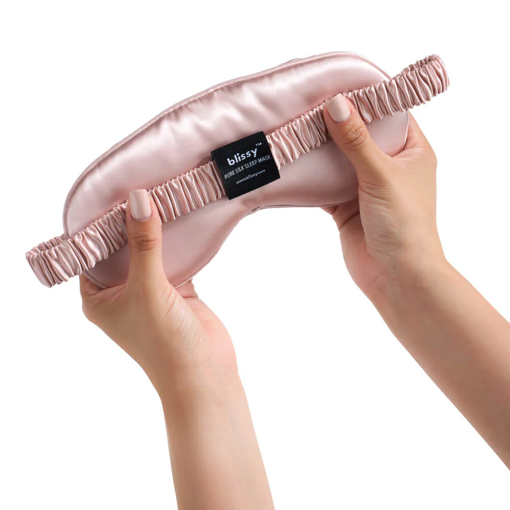 Sleep Mask - Pink - Diamond Quilted - Image 11